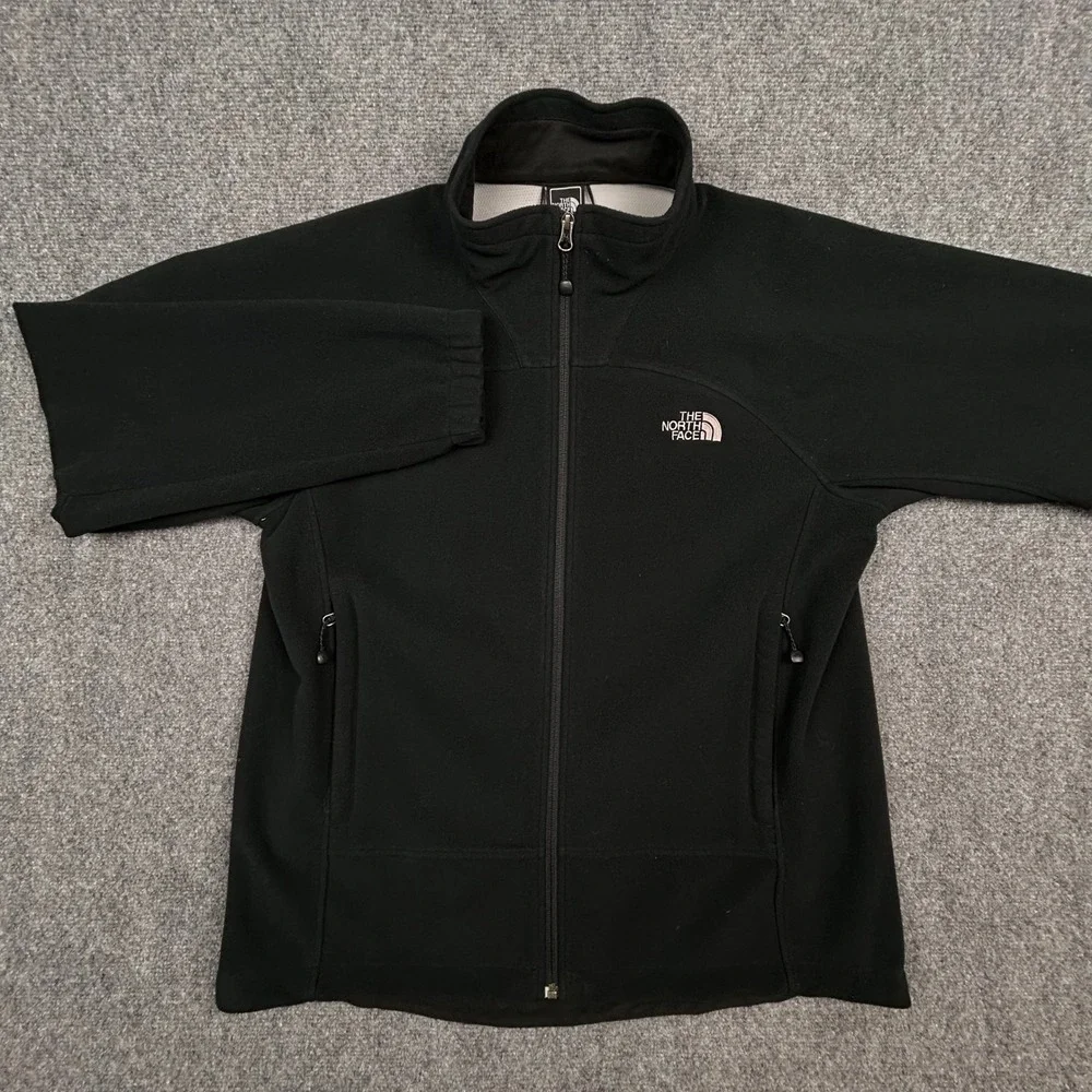 The North Face WindWall Fleece Jacket Mens L Black Full Zip Gorpcore VTG Y2K